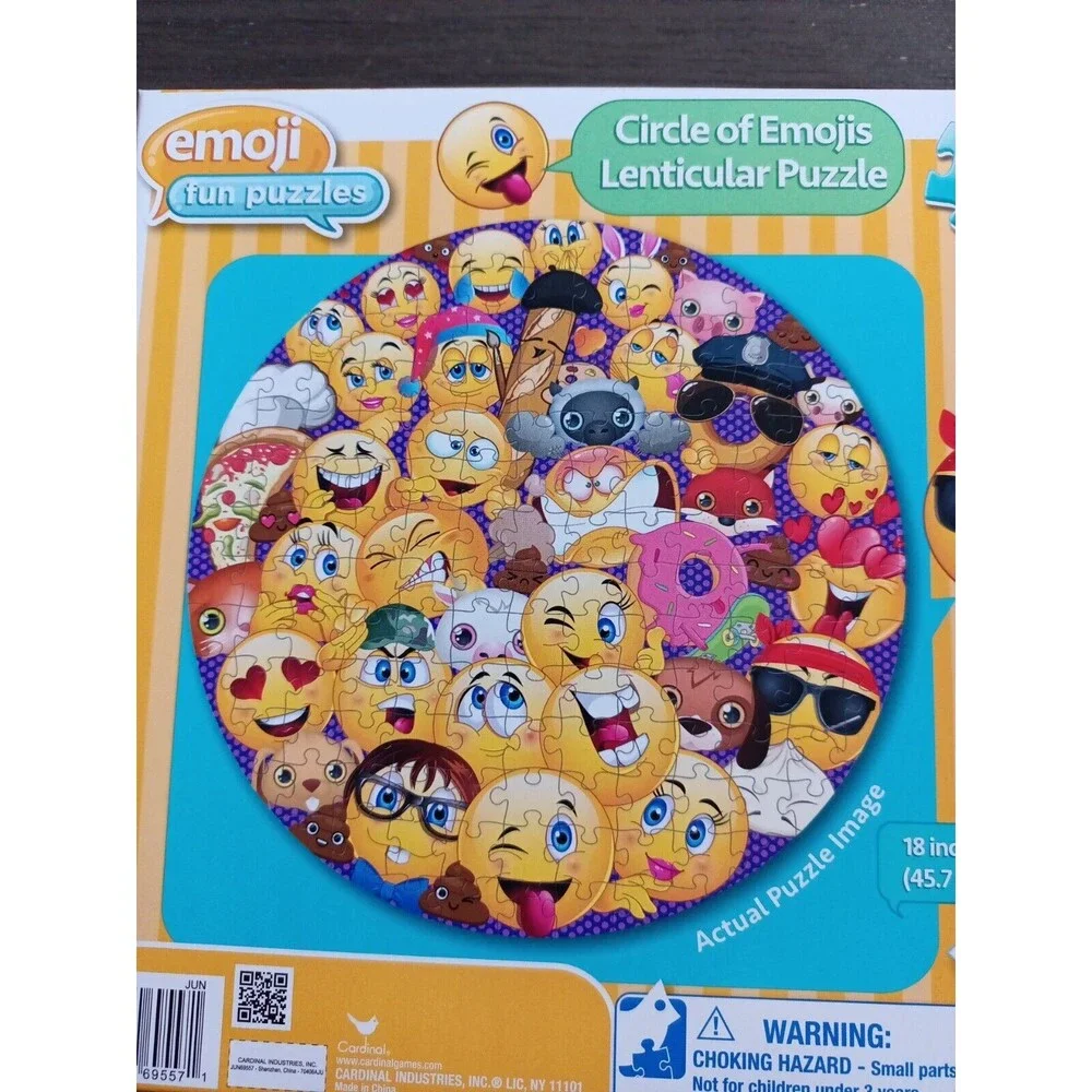 Emoji Fun Puzzles Circle Of Emojis Lenticular 150 Pc Puzzle  Sealed
